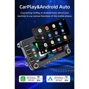 Radio Pantalla de 7" para Coche con Android para Volkswagen/Seat/Skoda, 2 GB de RAM y 32 GB de Memoria