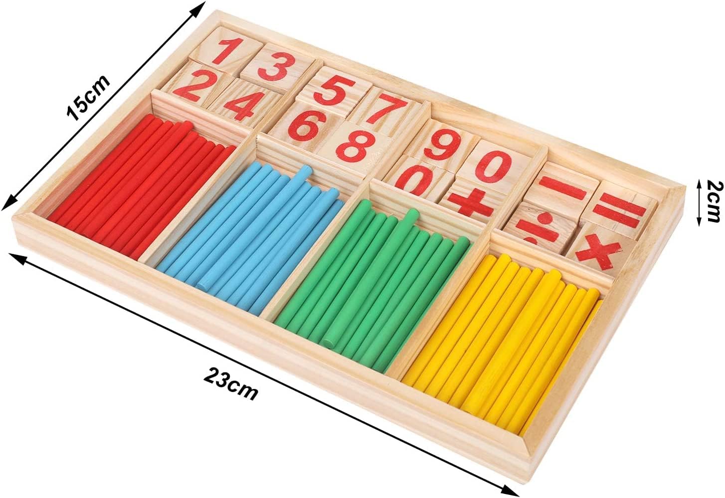 Juguete Educativo Montessori Aprende a Sumar Restar y Multiplicar a Través de Colores y Números