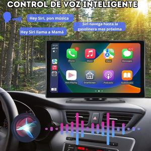 Pantalla Coche Carplay y Android Auto Inalámbrico de 9 Pulgadas, Pantalla para Coche IPS HD Sin Instalación