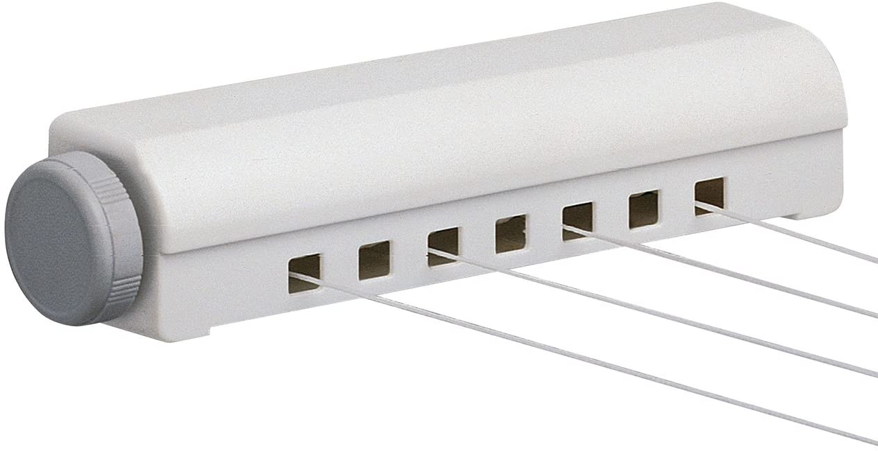 Tendedero Extensible Pared de 4 Cuerdas y 14.8 Metros de tendido