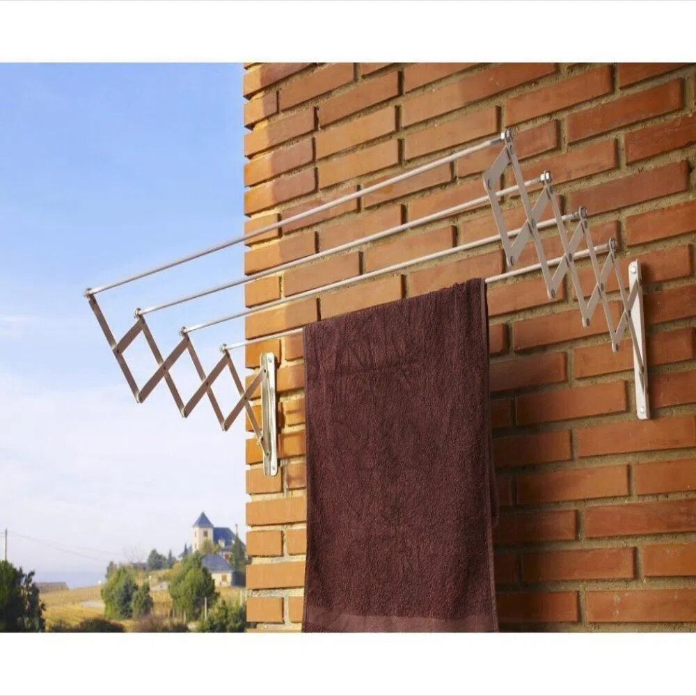 Tendedero Extensible Pared para Exterior - 80x79x26 cm