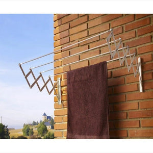 Tendedero Extensible Pared para Exterior - 80x79x26 cm
